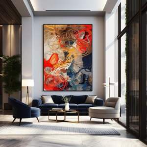 Handgeschilderd olieverfschilderij <span class=keywords><strong>abstract</strong></span> wandkunst decoratief 3D ingelijst kunstwerk wanddecoratie - Product Image 2