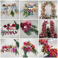 LEDA Stofrose Roze Kunstbloem Bloemenboog Bloemstuk Bruiloft Podiumdecoratie Voor Bruiloft Evenementen Decoratie