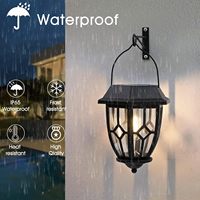 Lampes solaires et appliques murales LED ESRA 23A, éclairage extérieur imperméable pour jardin, à suspendre pour clôture et décoration de porche
