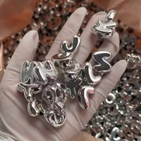 Perles de lettres colorées électroplaquées 9x12mm, lot en vrac et perles en vrac en gros pour la fabrication de bijoux et l'artisanat DIY