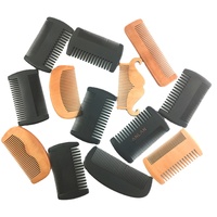 Ensemble peigne et brosse à cheveux en bois Vbatty - Peigne à double tête à dents larges pour démêler et lisser les cheveux