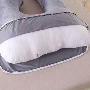 Almohada de Maternidad en Forma de G con Soporte Adaptativo de Espuma Viscoelástica Triturada para Comodidad en el Embarazo y Alivio de Presión en Todo el Cuerpo - Product Image 5