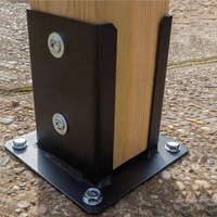 8.6*11.8 cm Socle De Grillage1 Base de gril/base de poteau avec ancre à vis Utiliser le poteau de clôture Brico vissé sur un trottoir