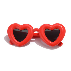 نظارات شمسية بلاستيكية عالية الجودة بإطار سميك على شكل قلب مضحك للجنسين مناسبة للهالوين - Product Image 4