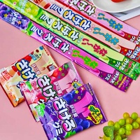 Japon 40cm de long raisin pêche orange saveur fruitée doux déchiré à la main bonbons mous gommeux boîte d'emballage de bonbons
