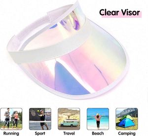 Viseras de Sol Unisex de PVC - Diseño Holográfico Láser, Deportivas, para Golf, Playa, Viajes y Pesca, Ajustables y Personalizables - Product Image 6