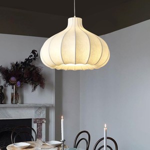 Lámpara de araña de seda con forma de cebolla E27 de una sola cabeza 40cm 50cm 60cm para dormitorio, estudio, sala de estar, hotel - Product Image 3