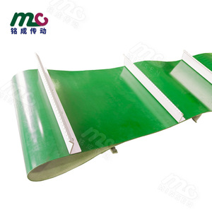 สายพานลำเลียงสีเขียว Mingcheng พร้อมแผ่นนำทางโลหะสำหรับการขนส่งแบบเอียง ผลิตตามสั่ง - Product Image 2