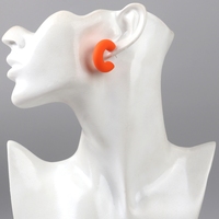 Boucles d'oreilles créoles en acrylique populaires en forme de C, style mode, pour femme, finition mate dépolie, simples, coréennes, 3 paires/ensemble, couleur bonbon Cc FS