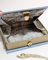 Pochette de rangement pour livres, livre de souvenirs pour bébé avec boîte à souvenirs, bijoux, broderie, collier de voyage, téléphone, sac bandoulière en cuir
