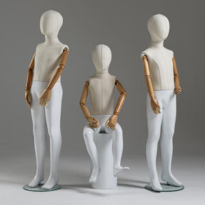 Регулируемый манекен-торс из стеклопластика для детей с головой для демонстрации одежды в магазинах, реквизит для модельных показов - Product Image 3