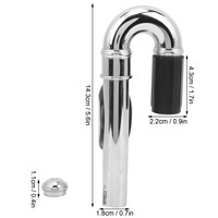 Embouchure de flûte plaquée argent coude spécial pour enfants tuyau droit accessoires à double usage