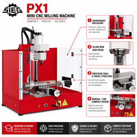 Fraiseuse verticale CNC SIEG PX1 20000 tr/min, 3 axes, contrôlée par PC, capacité de charge de 20 kg, pour l'enseignement et la formation