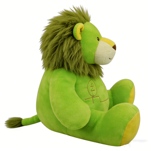 Peluche lion vert personnalisée, peluche lion, peluche lion mignonne, peluche animal de la jungle, jouet lion vert unique - Product Image 3