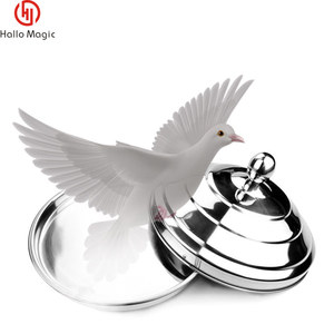 Juego de accesorios de escenario para espectáculo de magia profesional: Brazier de acero inoxidable plateado de doble capa, modelo Becomes Dove Pot - Product Image 2