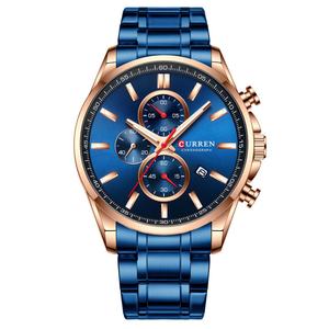 Reloj de Cuarzo con Correa de Acero, Diseño Deportivo y Elegante, con Logotipo Personalizado, Automático, para Hombre, de Lujo, con Seis Pines - Product Image 1