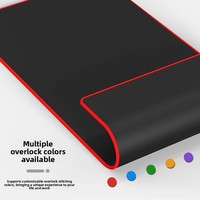 Alfombrilla de Ratón Extra Grande Negra Resistente a las Manchas con Logotipo de Alibaba, Grosor de 0.35/0.3, Diseño Rectangular para Oficina y Cibercafé
