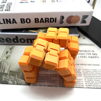 Vashine Cube Infini Imprimé en 3D, Jouet Sensoriel Flexible Anti-Stress et Concentration, PLA Soie Arc-en-ciel, Décoration de Bureau, Cadeau Apaisant