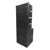 Système audio professionnel complet avec enceintes line array doubles de 10 pouces, amplificateur et téléprompteur pour discothèque, bar et DJ
