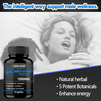 Capsules de Maca à Marque Privée OEM, pour les Fesses et les Hanches, Herbe de la Chèvre Cornée, Maca Noire et Bleue, Capsules de Racine Herbacée pour l'Énergie et l'Agrandissement