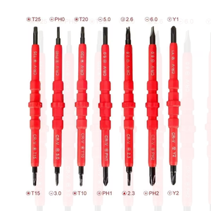 ชุดเครื่องมือช่าง 13 ชิ้น หัว VDE ฉนวนกันไฟฟ้า ผลิตจากเหล็กโครเมียมวาเนเดียม ไขควงหุ้มฉนวน ชุดเครื่องมือช่างไฟฟ้า - Product Image 4