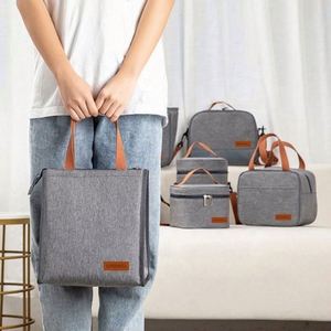 Bolsa Térmica Reutilizable Impermeable para Picnic, Ecológica, con Diseño de Letras Impresas, Bolsa para Almuerzo, Muestra Gratis Después de Consultar - Product Image 2