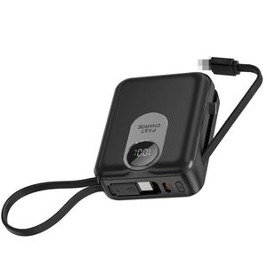 High Capacity 22.5W Fast <b>Charging</b> 20000Mah Ultra Slim Mini 2-In-1 Portable Power Bank With Usb-<b>C</b> Led Display and Plug - Product Image 3