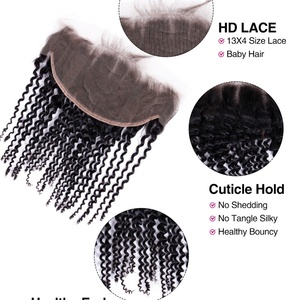 FH Closure en dentelle 13x4, Extensions de cheveux humains blonds naturels 613, Cheveux humains brésiliens 100% non traités, Closure frontale - Product Image 5