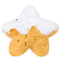 Jouet en peluche en forme d'étoile pour animaux de compagnie, design de biscuit de Noël avec baies de houx, jouet doux pour animaux