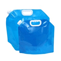 Sac à eau transparent en papier d'aluminium de 5l, réutilisable, pliable, pour boire, Camping, avec bec et poignée, Offre Spéciale