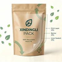 Sachet Doypack Personnalisé en PE Monocouche Recyclable, Impression Personnalisée Flexible pour Emballage Alimentaire et Snacks