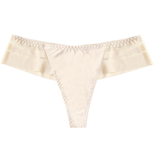 Ropa interior femenina al por mayor: bragas sin costuras de algodón 100% suave y transpirable, tangas sexys de tiro bajo, finas y teñidas en color liso. - Product Image 5