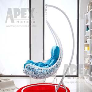 เก้าอี้ไข่แกว่งได้สำหรับสวนกลางแจ้ง<span class=keywords><strong>3</strong></span>ที่นั่งเฟอร์นิเจอร์กลางแจ้งทำจากโลหะ - Product Image 4