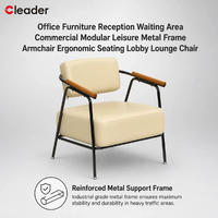 Fauteuil ergonomique modulaire en métal pour hall d'accueil, mobilier de réception, salle d'attente, espace commercial et de détente