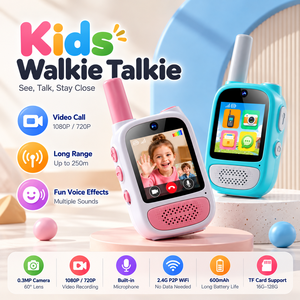 Wiederaufladbares Kinder-Walkie-Talkie mit Kamera, 600mAh Akku, Sprechfunkgerät, Geschenk für Kleinkinder und Vorschulkinder - Product Image 1