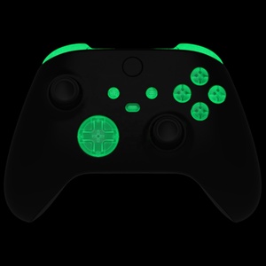 ปุ่มเรืองแสงสีเขียวเข้มสำหรับ Xbox Series X S Controller  ประกอบด้วยปุ่ม Trigers, Dpad, ABXY, Start, Back, Sync, Share และปุ่มเปลี่ยนอะไหล่ - Product Image 4