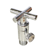 Prix usine 1/4 tourner la poignée croisée en laiton vanne d'angle pour robinet de cuisine bassins robinet douche