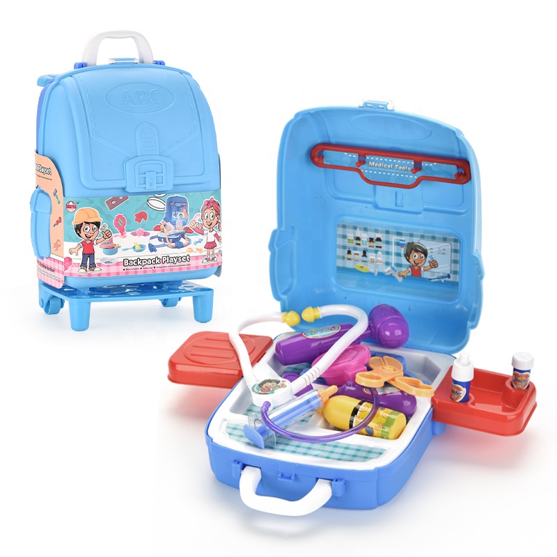 ZILLE 3 в 1 игровые домики функции притворяться доктор Инструменты Рюкзак реалистичные медицинские инструменты, игрушки для детей