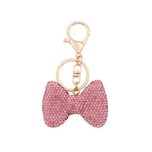 Indah penuh berlian busur tas liontin gantungan kunci tas tangan wanita pesona-bahan utama Alloy - Product Image 5