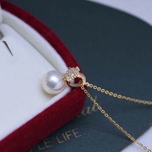 สร้อยคอมุกน้ำจืดสีม่วง 9-11 มม. แสงสว่างสดใส แบบตรงจากแหล่งผลิต - ราคาขายส่ง - Product Image 3