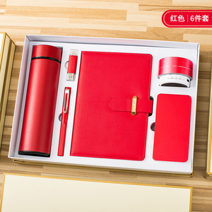 ชุดสมุดโน้ตเคลือบทอง A5 ของขวัญธุรกิจ พร้อมปากกาและ USB ปรับแต่งได้สำหรับพิธีเปิด - Product Image 2