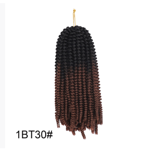 8 Zoll Twist Crochet <span class=keywords><strong>Hair</strong></span> Schwarzes synthetisches <span class=keywords><strong>DIY</strong></span>-Haar mit lockigen Enden Yank Twist Crochet <span class=keywords><strong>Hair</strong></span> für schwarze Frauen - Product Image 5