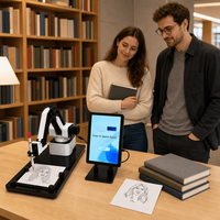 Robot artiste en direct pour événements commerciaux, machine robotique de dessin de portraits qui attire le public dans les centres commerciaux et les places publiques