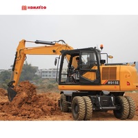 W915E колесный экскаватор 15ton экскаватор землеройная машина с навесным оборудованием для продажи