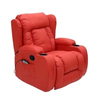 Canapé inclinable en cuir moelleux avec fonction de massage et de chauffage, fauteuil de cinéma pour salon