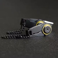Mini couteau à fermeture éclair créatif Porte-clés EDC portable en acier inoxydable Outil d'urgence pliable pour la survie en plein air