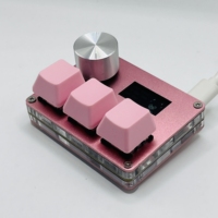 O3C Sayodevice O3C Hall Switches Magnetic Pink Switches Keyboard With Knob Screen Copy Paste Shotcut