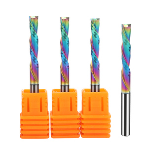 4mm 6mm cacbua endmill hai sáo 2 sáo xuống cắt cuối nhà máy 3/8 1/4 1/2 inch Shank 2F xuống cắt xoắn ốc <span class=keywords><strong>Router</strong></span> bit cho gỗ - Product Image 1