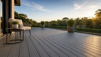 Planche de terrasse en WPC, imperméable, anti-pourriture, composite bois-plastique, entretien réduit, terrasse extérieure, patio