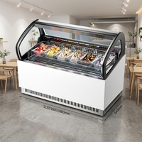 Congélateur commercial d'affichage de gelato de crème glacée de 9 casseroles dégivrage automatique armoire de vitrine de